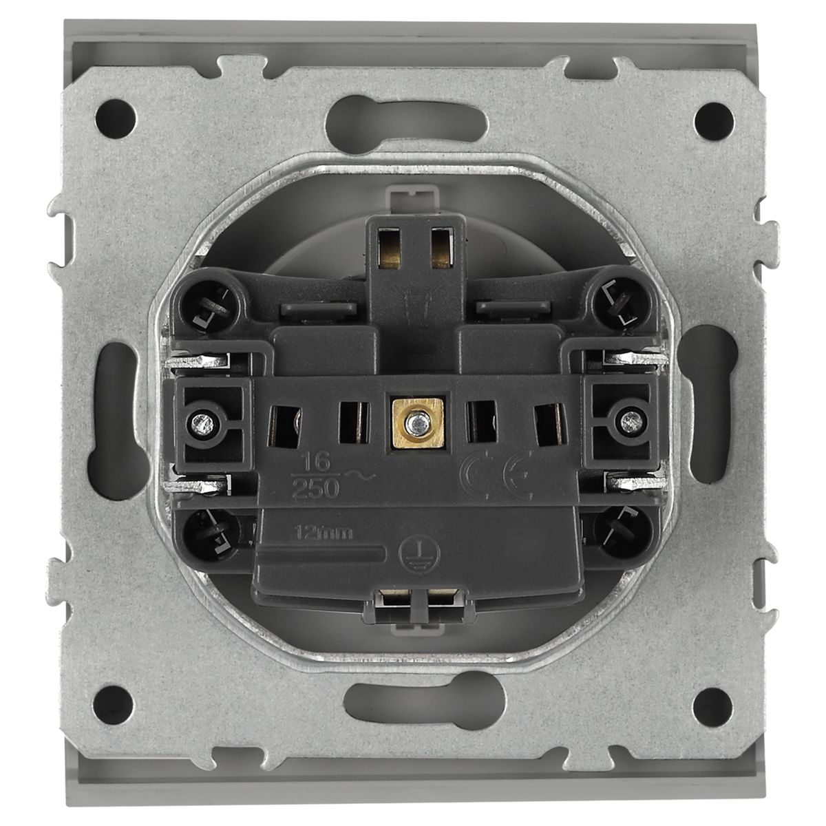 фото розетка эра arktik 16-2103-03 с заземлением 2p+e schuko со шторками с крышкой 16а-250в алюминий б0070436 | 220svet.ru