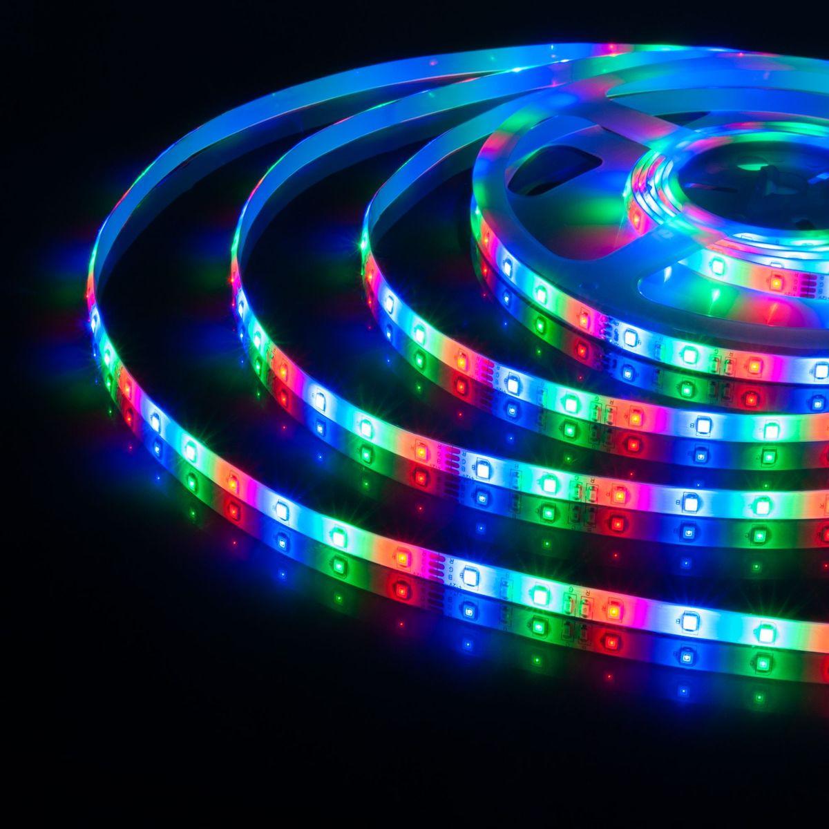 фото светодиодная влагозащищенная лента elektrostandard 4,8w/m 60led/m 2835smd rgb 5m a050579 | 220svet.ru