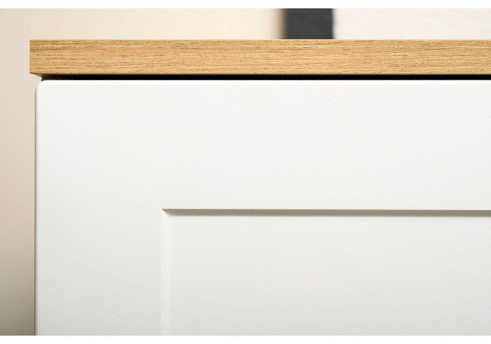 фото тв-тумба woodville опра белый шагрень / дуб золотой craft 676802 | 220svet.ru