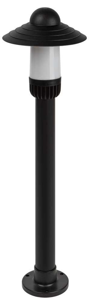фото садово-парковый светильник эра «поллар» нту 01-60-009 напольный черный ip54 е27 max60вт h860мм б0057493 | 220svet.ru