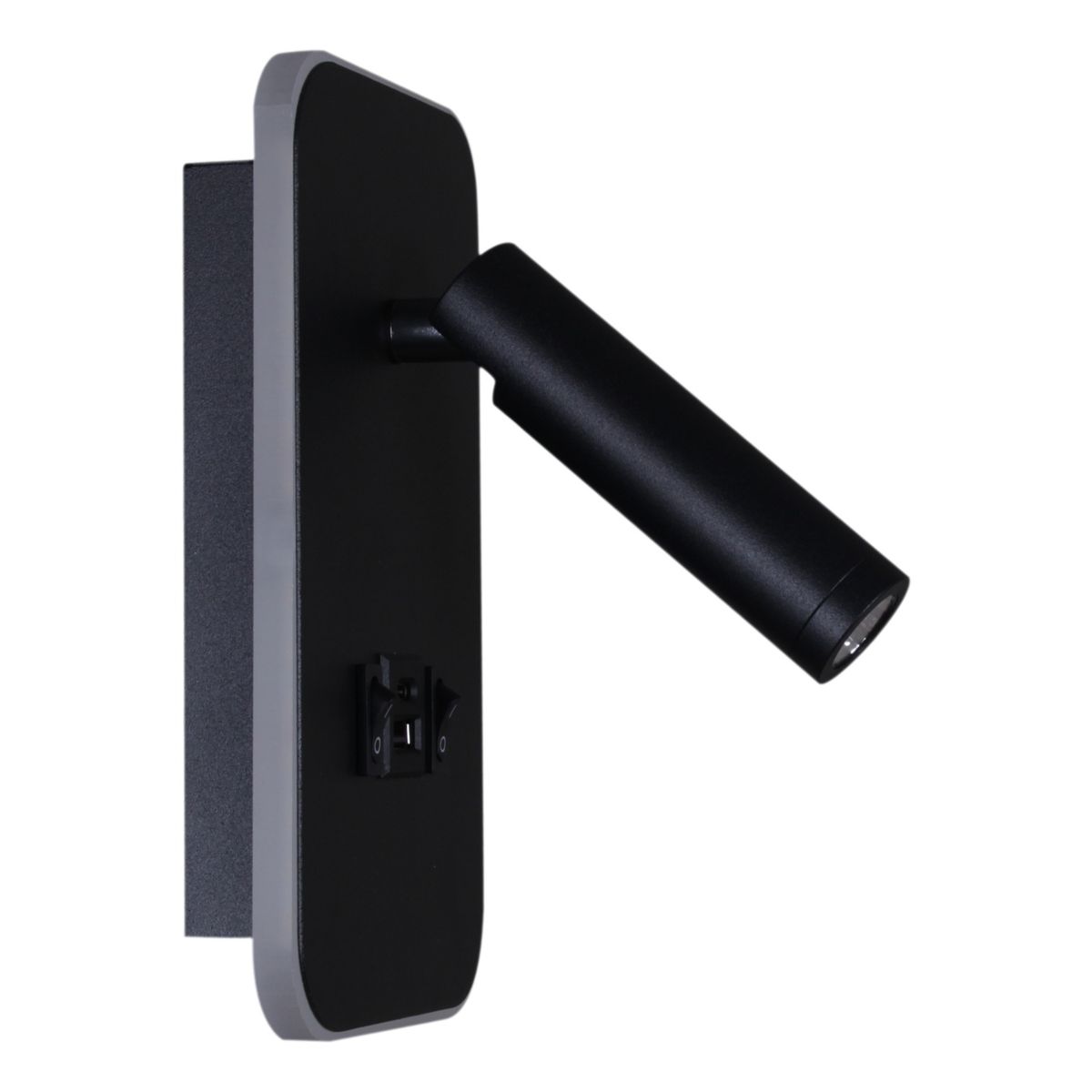 фото настенный светодиодный светильник reluce 86204-9.2-001kt led12w+usb bk | 220svet.ru