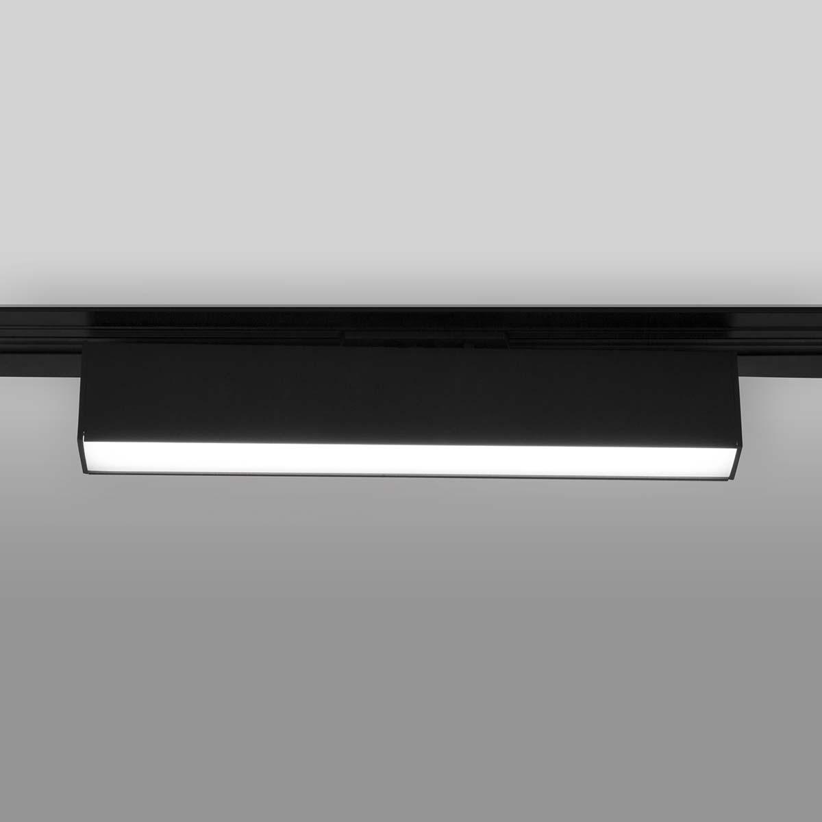 фото трековый светодиодный светильник elektrostandard x-line черный матовый 10w 4200k ltb53 a052442 | 220svet.ru
