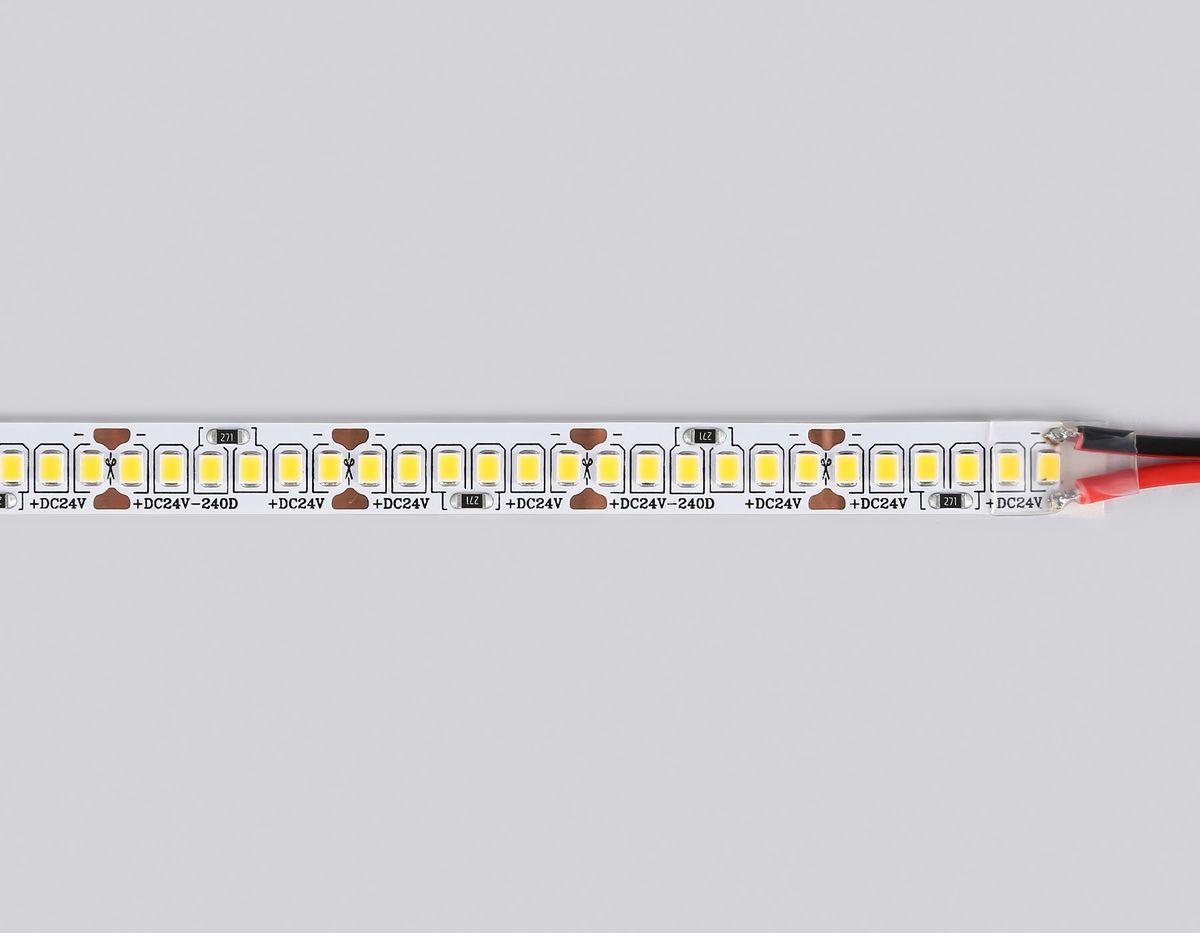 фото светодиодная лента теплый белый ambrella light 22w/m 240led/m 2835smd 3000к 5m gs3501 | 220svet.ru