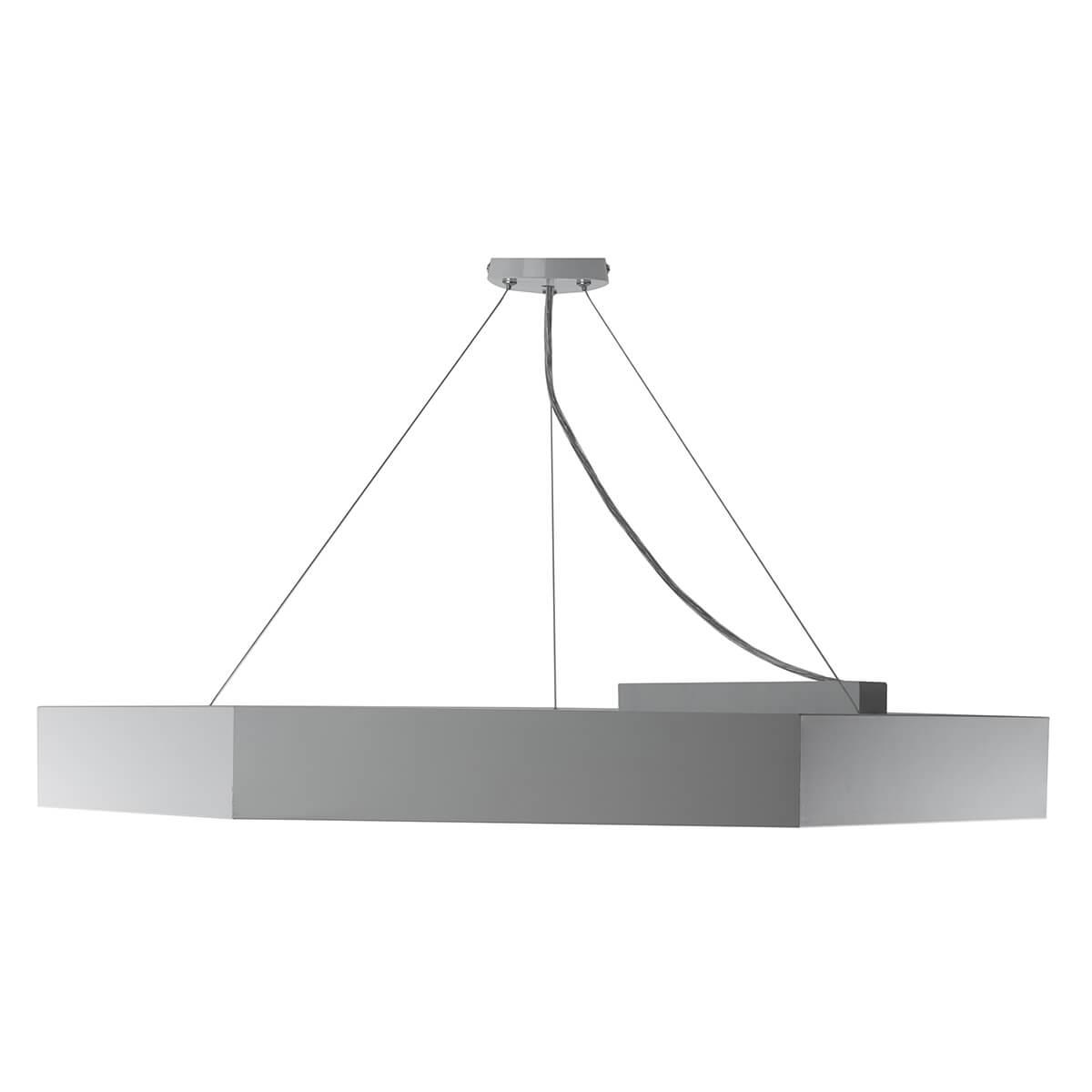 фото подвесной светодиодный cветильник эра hexagon spo-122-w-40k-066 66вт 4000к белый б0050552 | 220svet.ru