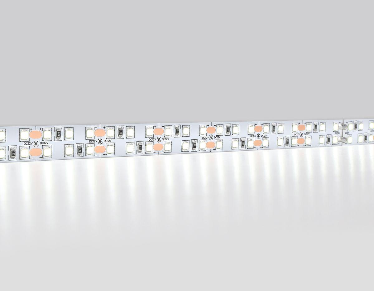 фото светодиодная лента холодный белый ambrella light 24w/m 240led/m 2835smd 6500к 5m gs1703 | 220svet.ru