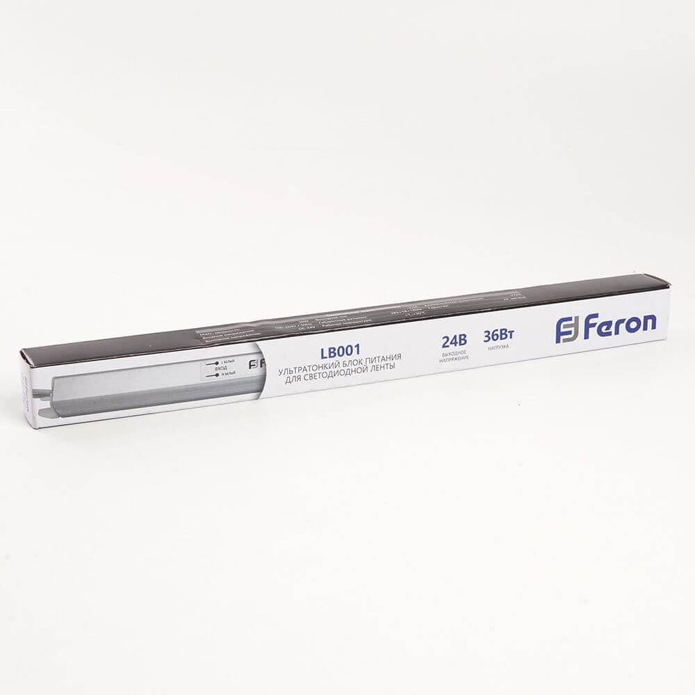 фото блок питания для светодиодной ленты feron lb001 24v 36w ip20 1,5a 48012 | 220svet.ru