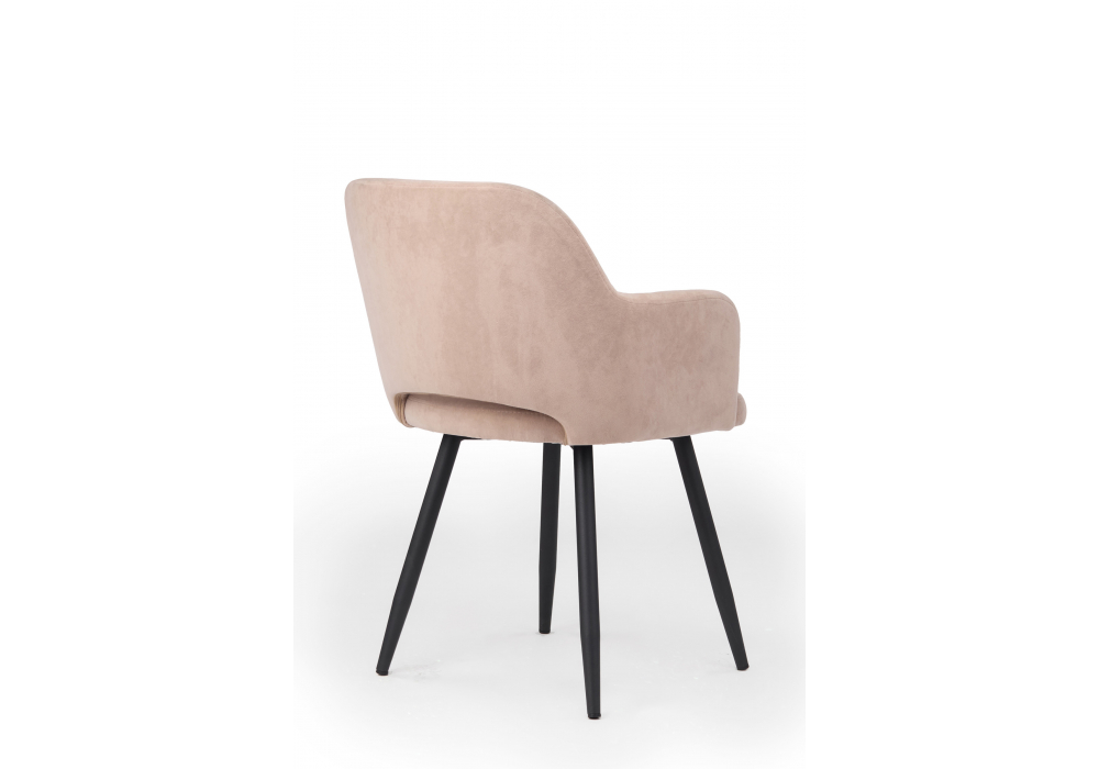 фото стул на металлокаркасе woodville эолин латте (glory 10) / черный 631697 | 220svet.ru