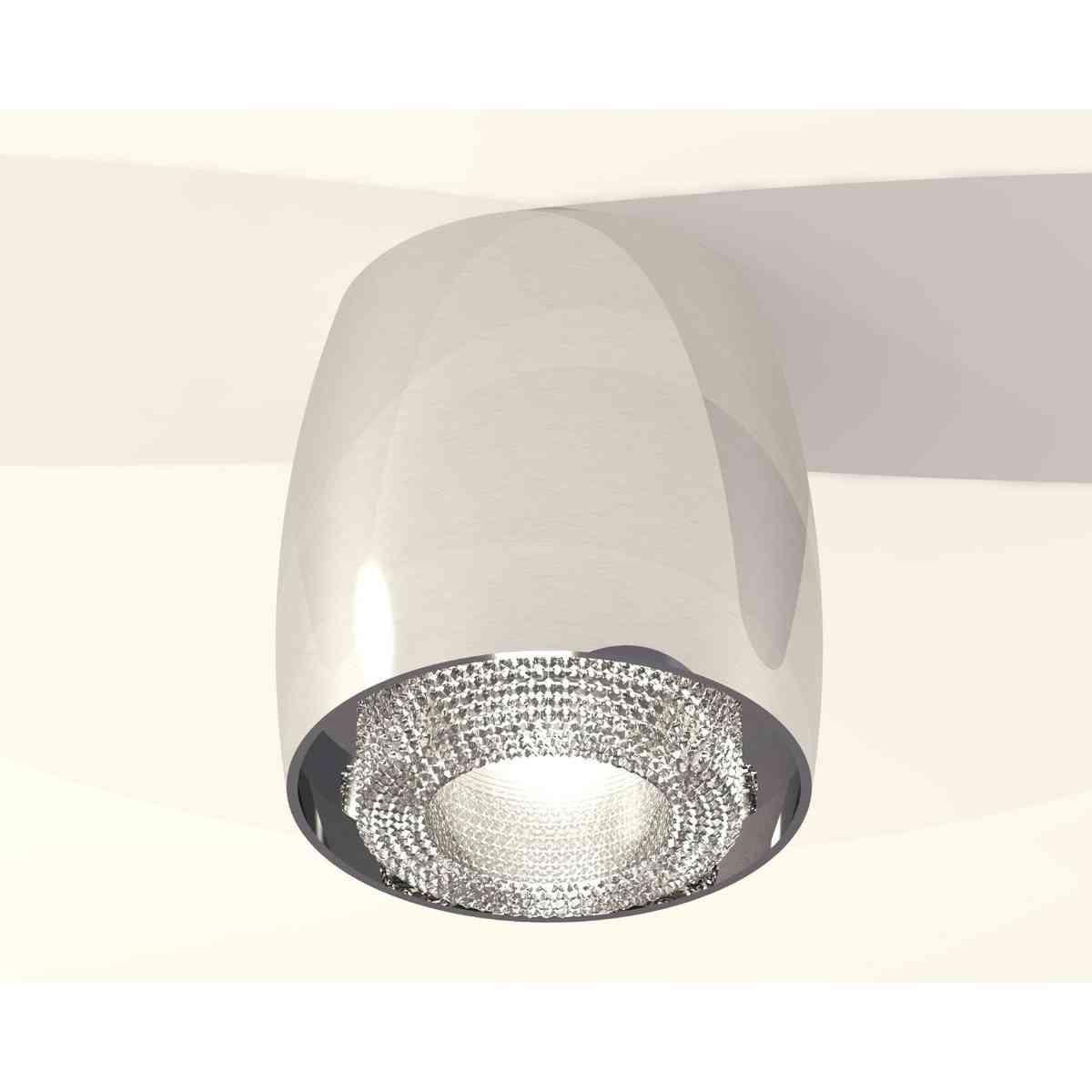 фото комплект накладного светильника ambrella light techno spot xs1143010 psl/cl серебро полированное/прозрачный (c1143, n7191) | 220svet.ru