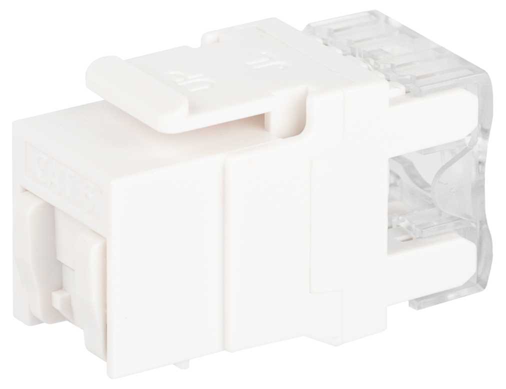 фото коннектор эра офис 18-8002-01 rj45 cat6 utp keystone цвет белый б0063290 | 220svet.ru