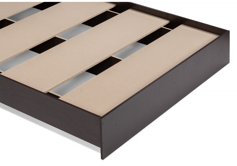 фото двуспальная кровать woodville адайн 160х200 венге / венге 507385 | 220svet.ru