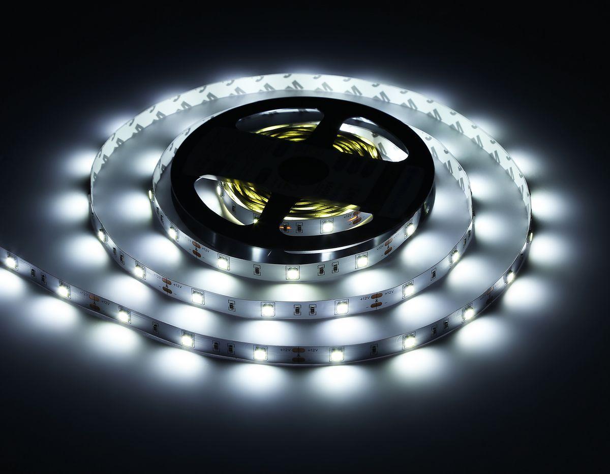 фото светодиодная лента холодный белый ambrella light 7,2w/m 30led/m 5050smd 6500к 5m gs1803 | 220svet.ru