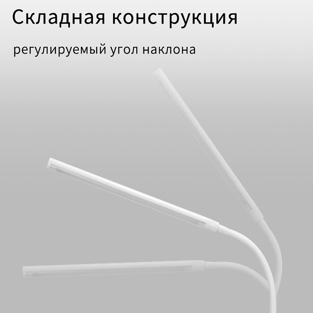 фото настольная светодиодная лампа на струбцине reluce 00821-0.7-01 wt | 220svet.ru