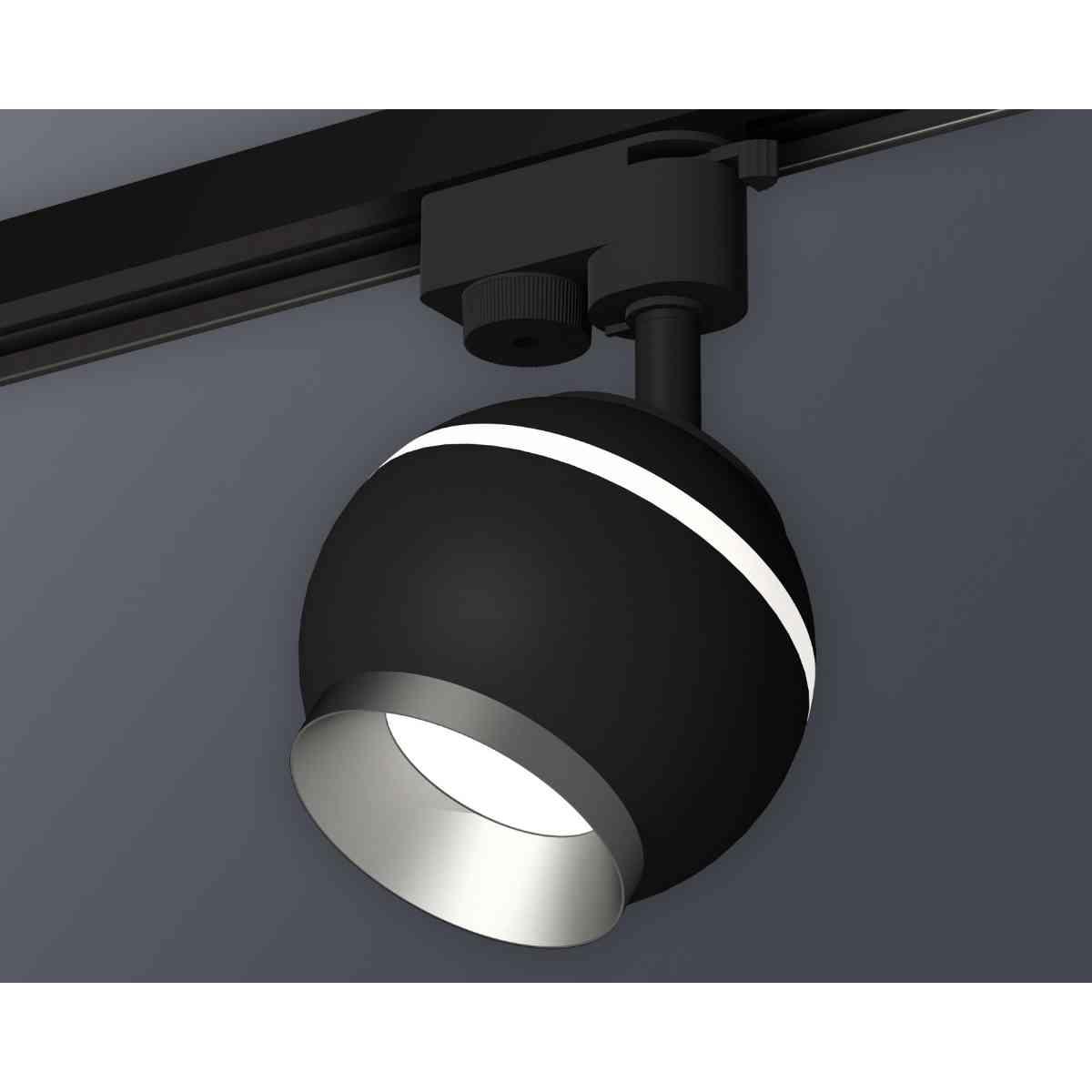 фото комплект трекового светильника ambrella light xt1102004 sbk/mch черный песок/хром матовый (a2521, c1102, n7033) | 220svet.ru