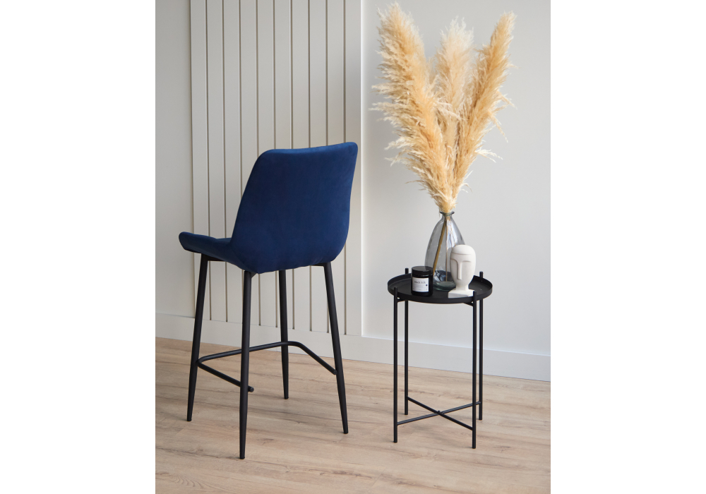 фото барный стул woodville челси синий/ черный 632579 | 220svet.ru