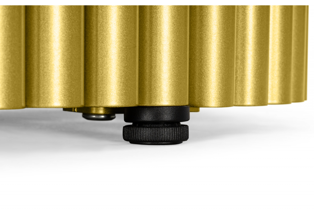 фото стол деревянный woodville барон о 180 х 90 белая пленка шагрень / золотые ноги 620283 | 220svet.ru