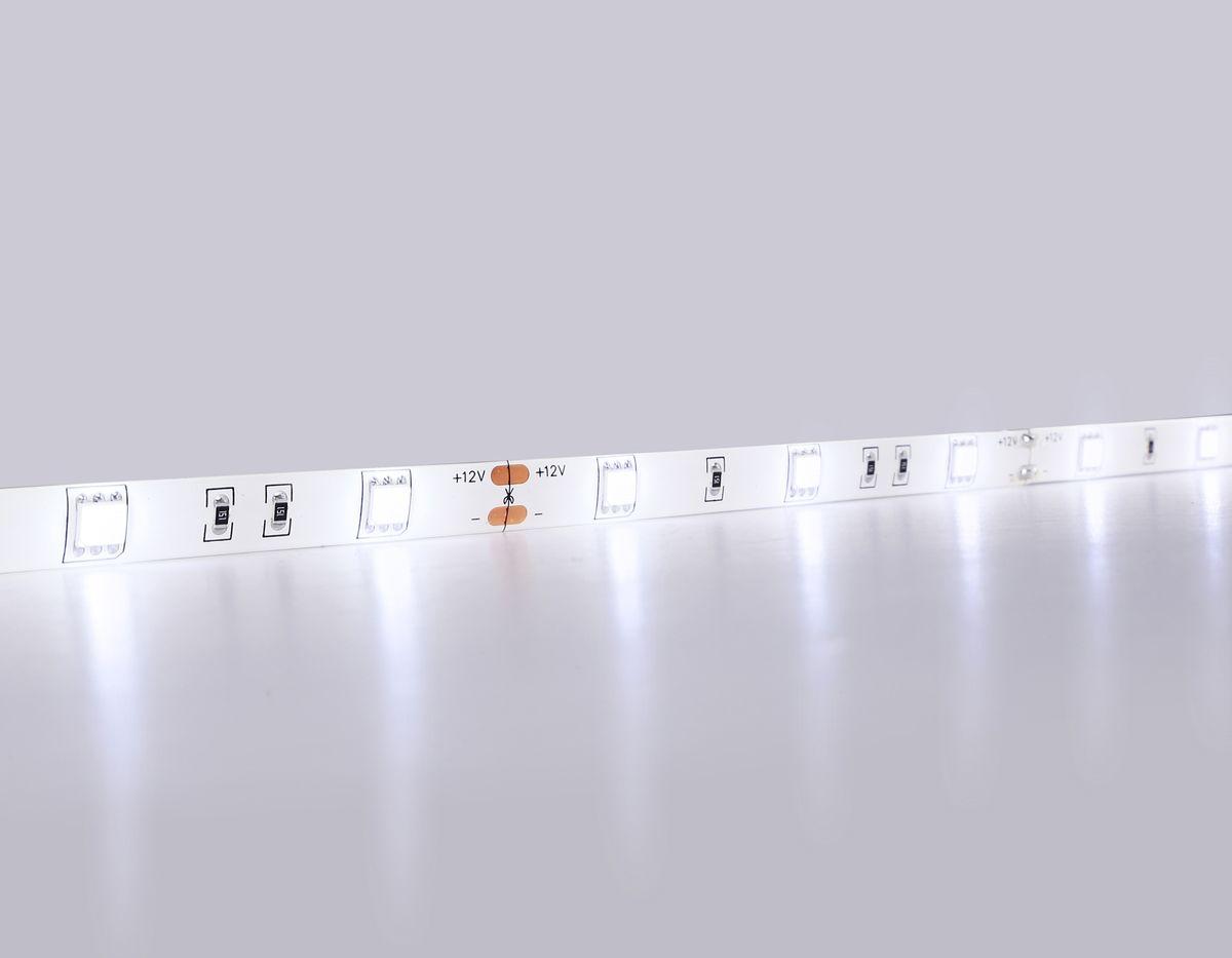 фото светодиодная влагозащищенная лента холодный белый ambrella light 7,2w/m 30led/m 5050smd 4500к 5m gs1903 | 220svet.ru