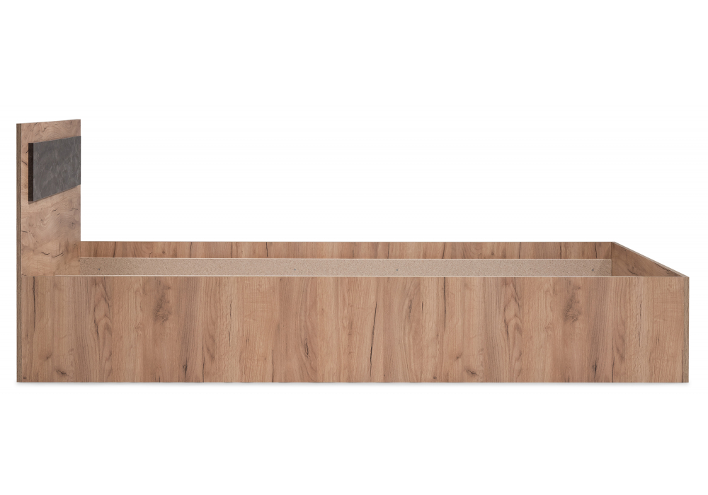 фото двуспальная кровать woodville taika дуб золотой / камень темный 499623 160х200 | 220svet.ru