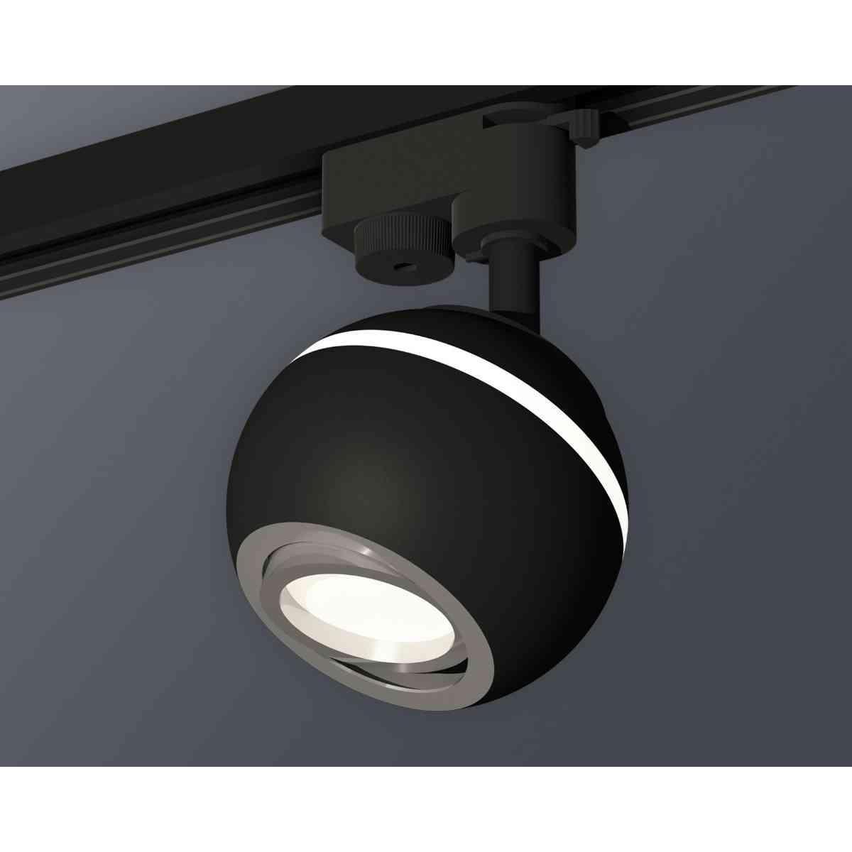 фото комплект трекового светильника ambrella light track system xt1102022 sbk/psl черный песок/серебро полированное (a2521, c1102, n7003) | 220svet.ru