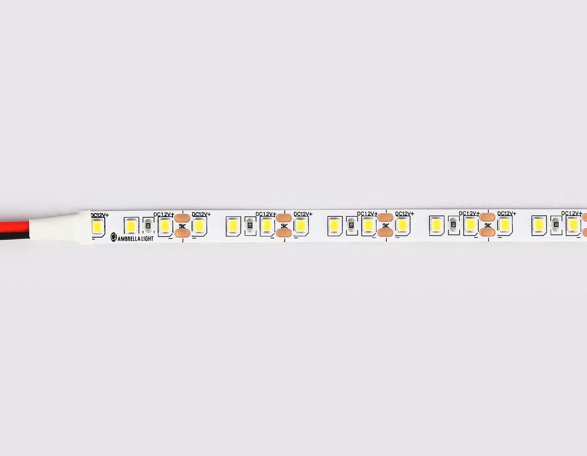 фото светодиодная лента ambrella light 9,6w/m 120led/m 2835smd теплый белый 5m gs1101 | 220svet.ru