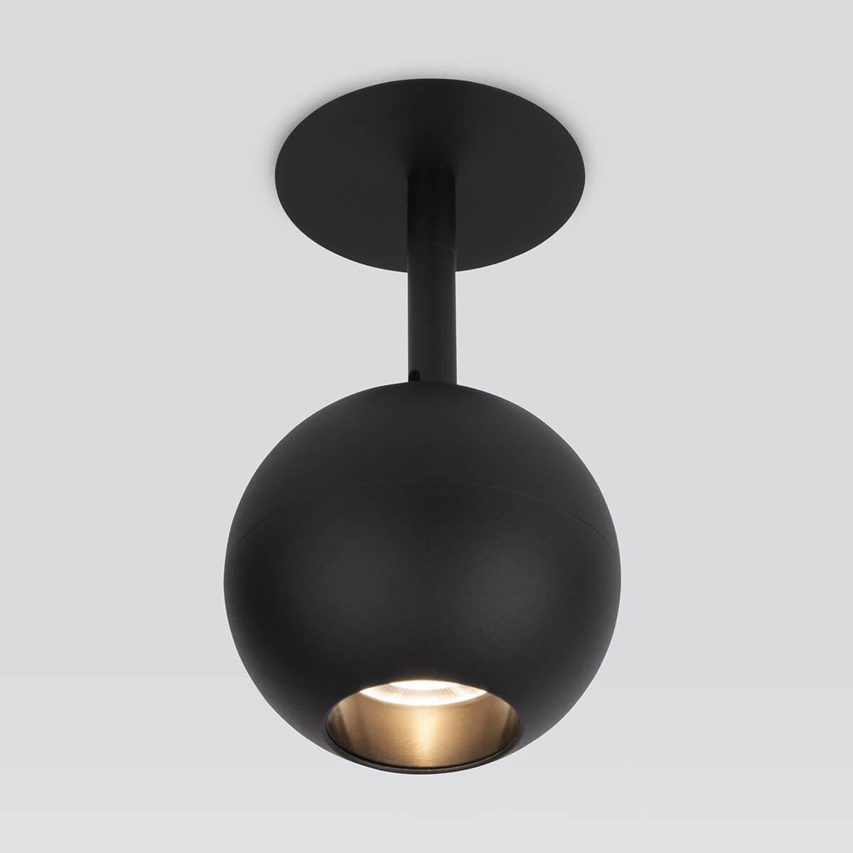 фото встраиваемый светодиодный спот elektrostandard ball 9926 led 12w 4200k черный a053738 | 220svet.ru