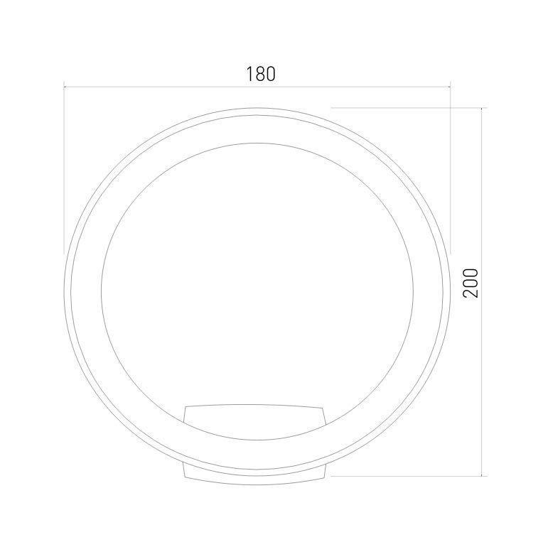 фото уличный настенный светодиодный светильник elektrostandard ring 1710 techno led серый a054932 | 220svet.ru