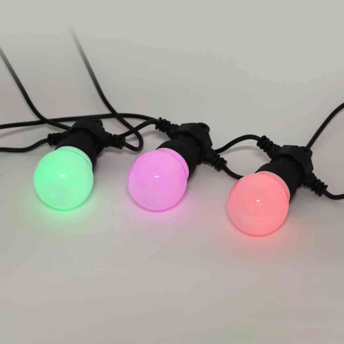 фото уличная светодиодная гирлянда эра 220v динамический rgb erabl-mk52 б0047956 | 220svet.ru
