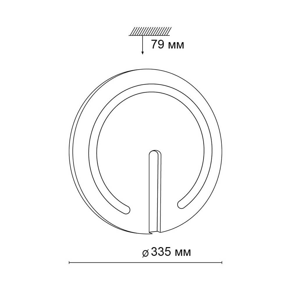 фото настенно-потолочный светодиодный светильник sonex color button 3041/cl | 220svet.ru