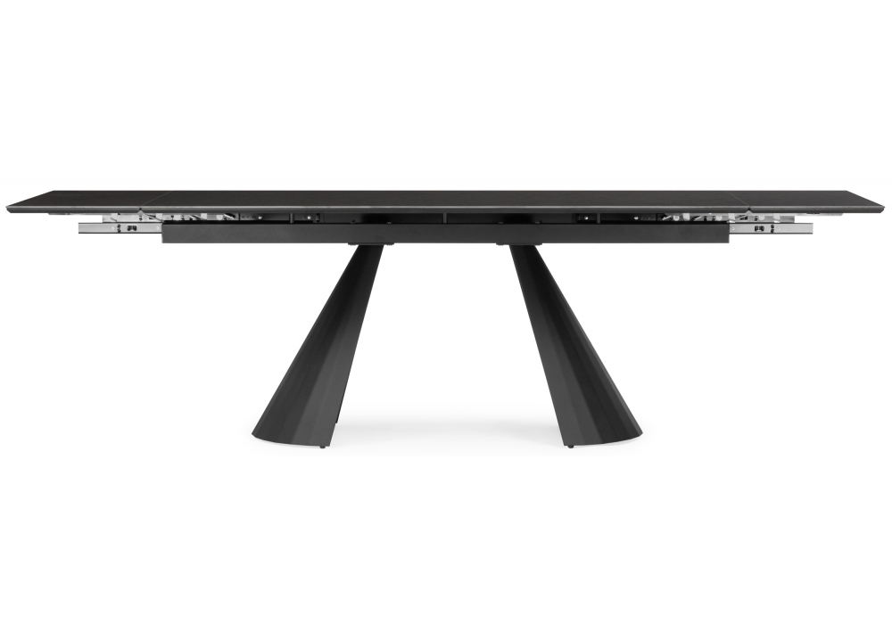 фото керамический стол раздвижной woodville шелтон 180(260)x90 massa ink gray / черный 621512 | 220svet.ru