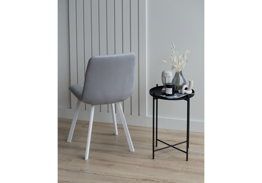 фото стул на металлокаркасе woodville чилли светло-серый / белый 631625 | 220svet.ru