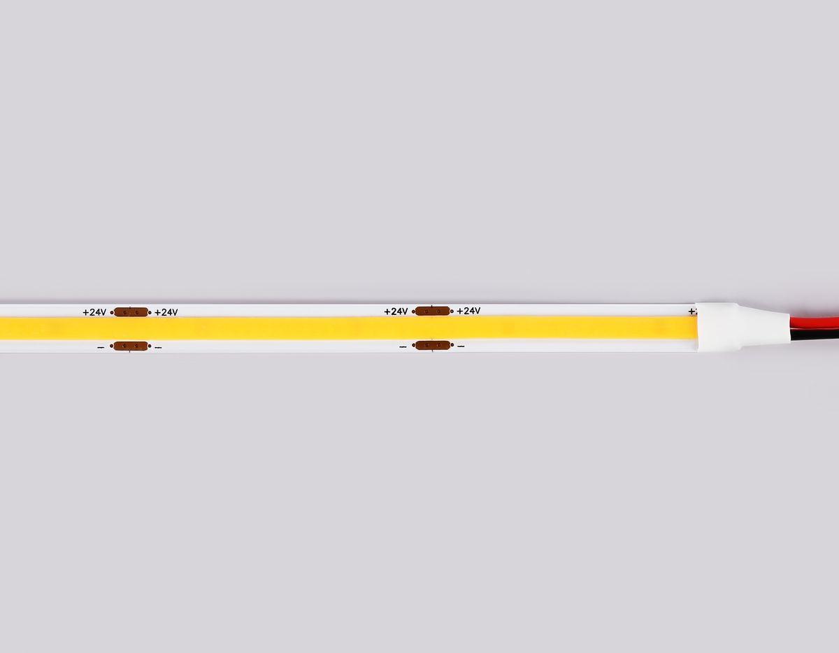 фото светодиодная лента холодный белый ambrella light 12w/m 480led/m cob 6500к 5m gs4703 | 220svet.ru