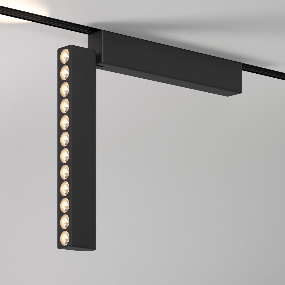 фото трековый магнитный светодиодный светильник elektrostandard flat magnetic insight 85091/01 черный a063707 | 220svet.ru