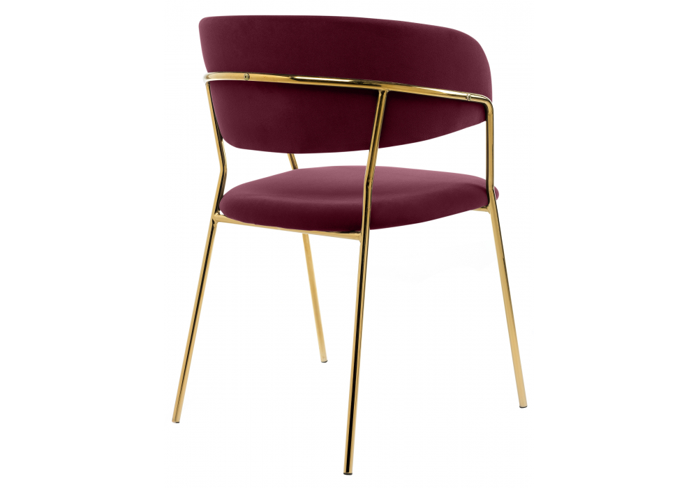 фото стул на металлокаркасе woodville kamelia 1 wine red / gold 15717 | 220svet.ru