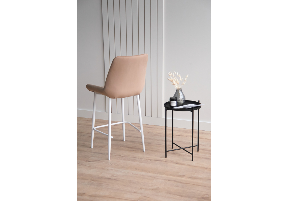 фото барный стул вращающийся woodville седа 360 бежевый (zd 210) / белый 632601 | 220svet.ru