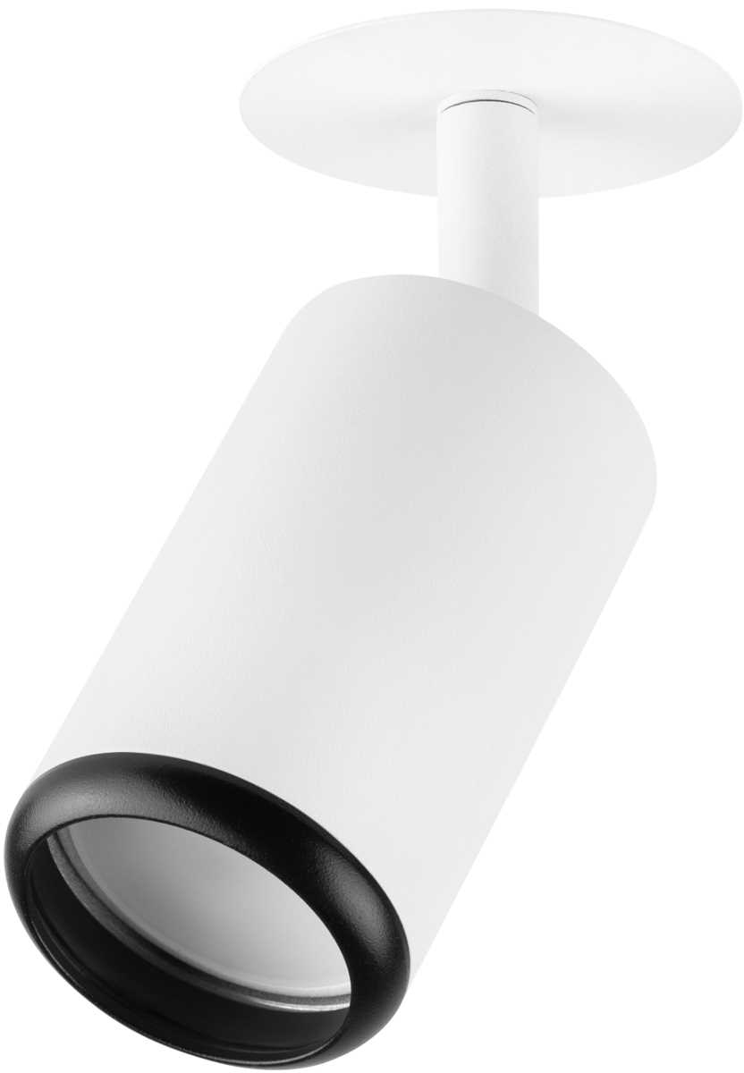 фото светильник встраиваемый алюминиевый эра kl106 wh/bk под лампу mr16 gu10 белый/черный матовый б0061628 | 220svet.ru