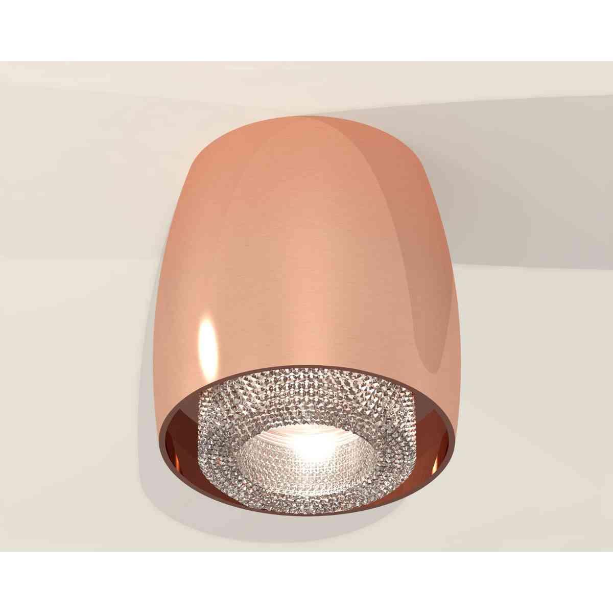 фото комплект накладного светильника ambrella light techno spot xs1144010 ppg/cl золото розовое полированное/прозрачный (c1144, n7191) | 220svet.ru