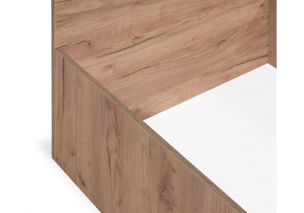 фото двуспальная кровать woodville taika дуб золотой / камень темный 499623 160х200 | 220svet.ru