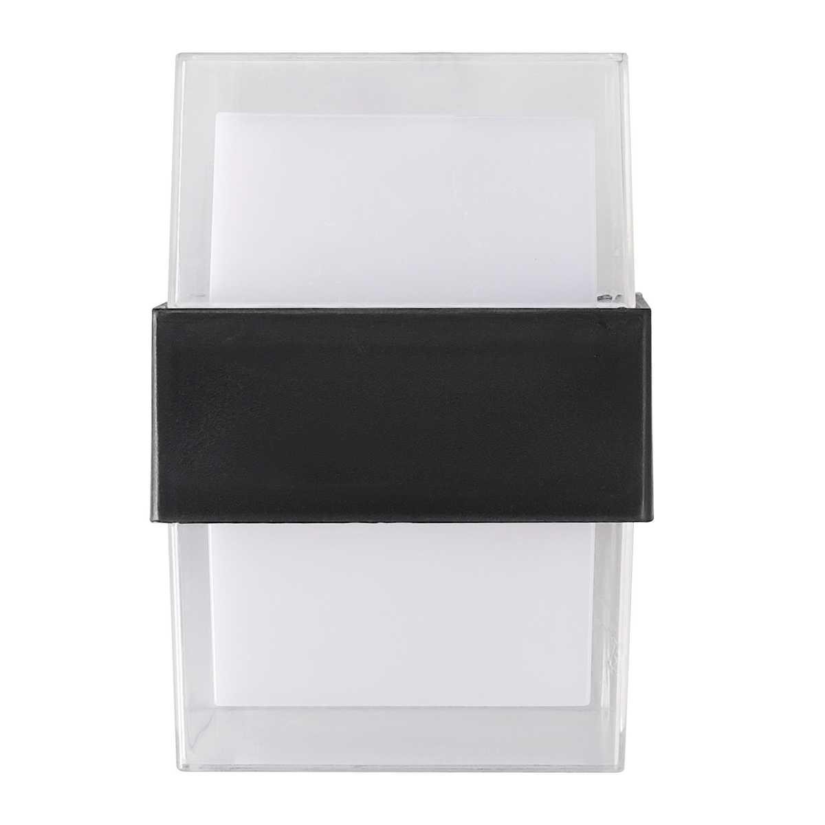 фото уличный настенный светодиодный светильник uniel ulu-p26b-2x5w/4000k ip65 black ul-00010518 | 220svet.ru