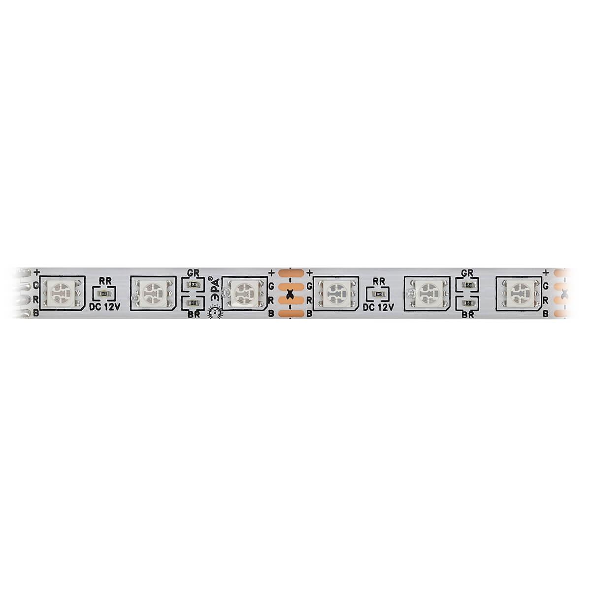 фото светодиодная влагозащищенная лента эра 14,4w/m 60led/m 5050smd rgb 5m ls5050-14,4-60-12-rgb-ip65-1 б0002347 | 220svet.ru