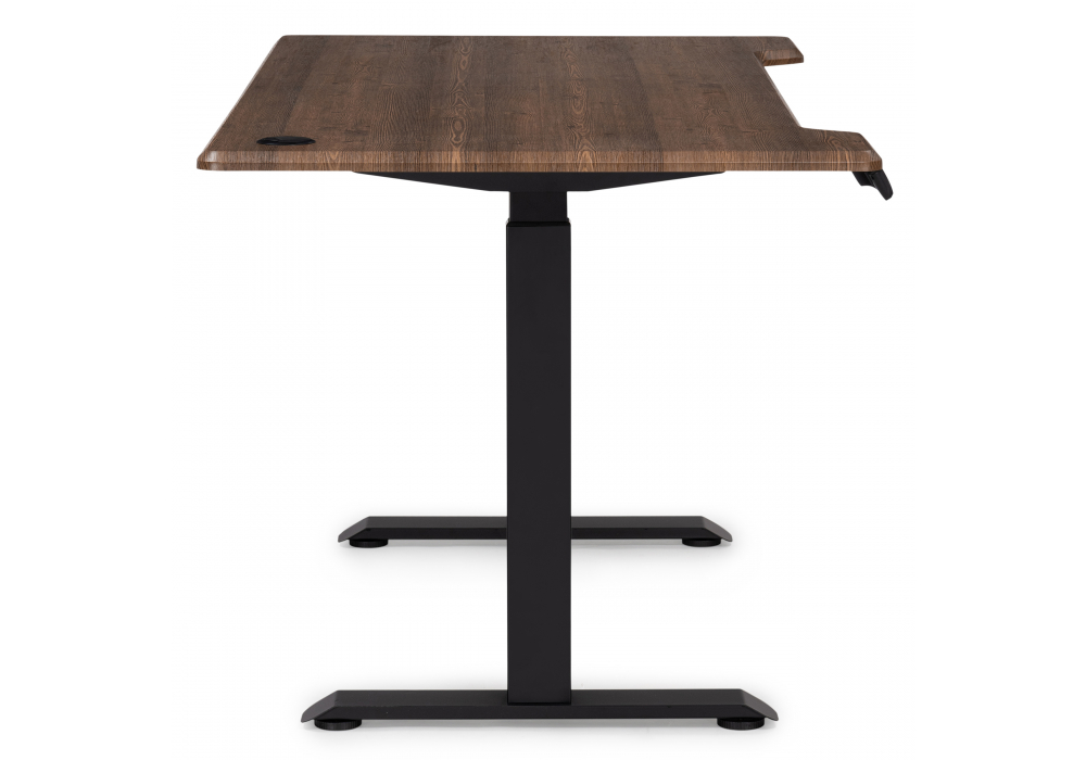 фото компьютерный стол с механизмом подъема 140х80х75 woodville маркос черный / кантри орех 578488 | 220svet.ru