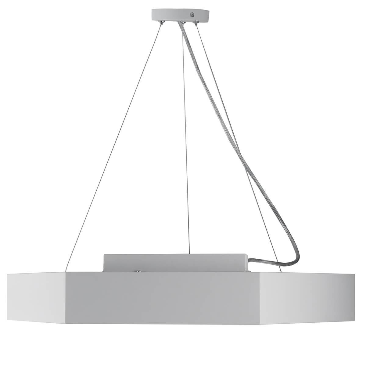 фото подвесной светодиодный cветильник эра hexagon spo-124-w-40k-051 51вт 4000к белый б0050556 | 220svet.ru