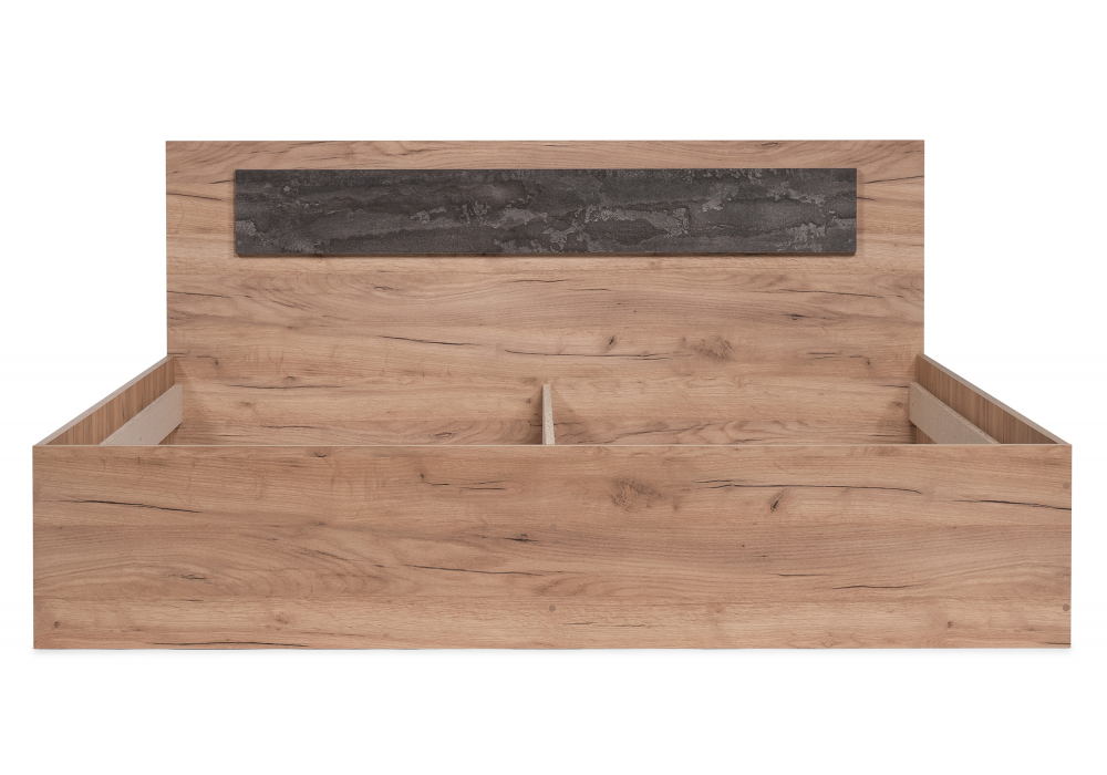 фото двуспальная кровать woodville taika дуб золотой / камень темный 499623 160х200 | 220svet.ru