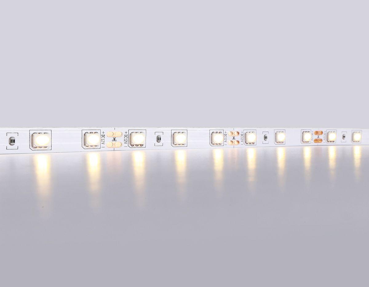 фото светодиодная лента теплый белый ambrella light 14,4w/m 60led/m 5050smd 3000к 5m gs2001 | 220svet.ru