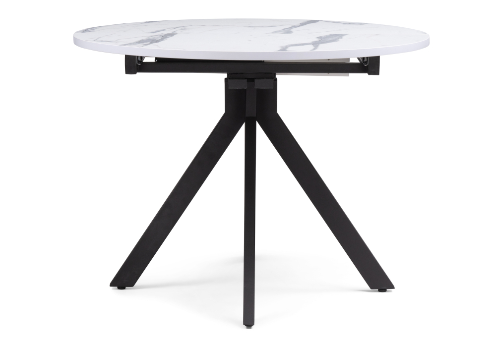 фото стол деревянный woodville бетина мрамор белый / черный 504210 | 220svet.ru