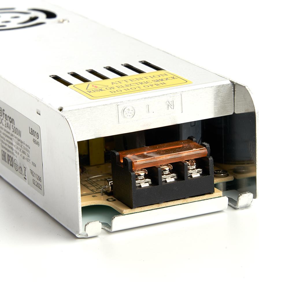 фото блок питания для светодиодной ленты feron 24v 350w ip20 15a lb019 48048 | 220svet.ru
