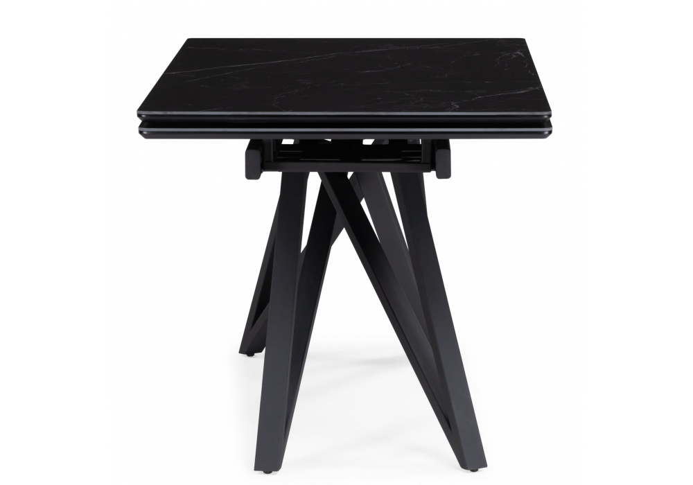 фото керамический стол 140(200)х80 раскладной woodville вилсон черный мрамор shakespeare black / черный 612176 | 220svet.ru