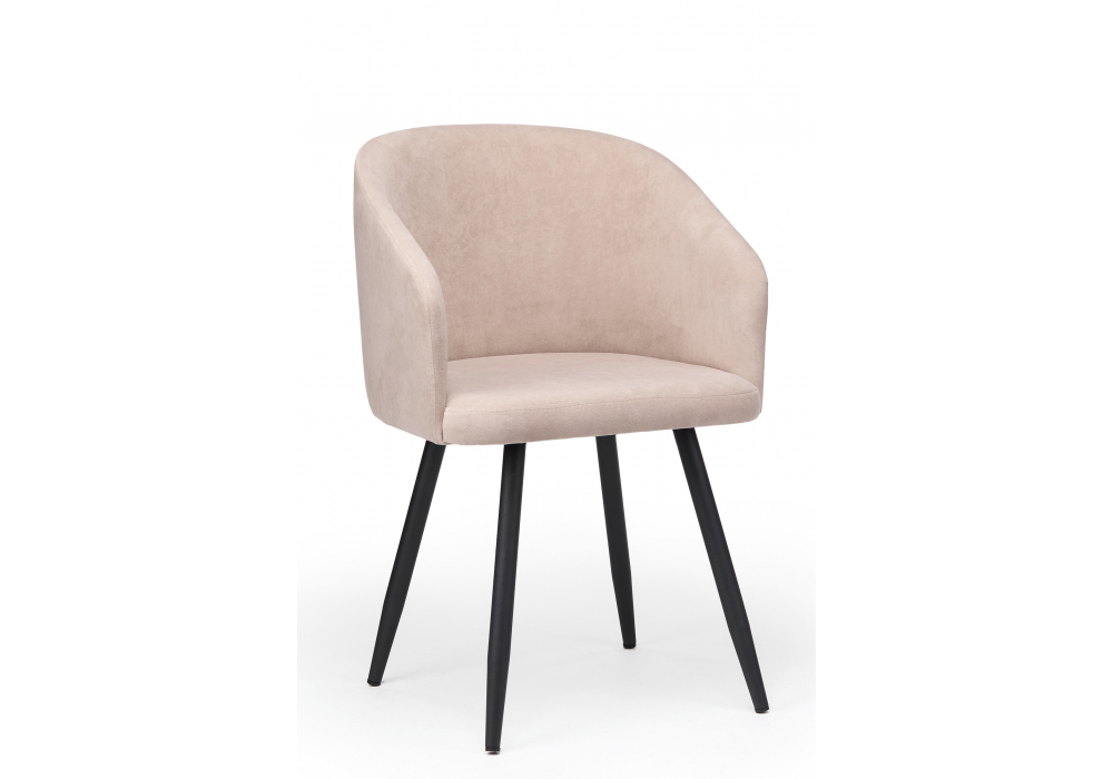 фото стул на металлокаркасе поворотный woodville монер 360 латте (glory 10) / черный 632655 | 220svet.ru