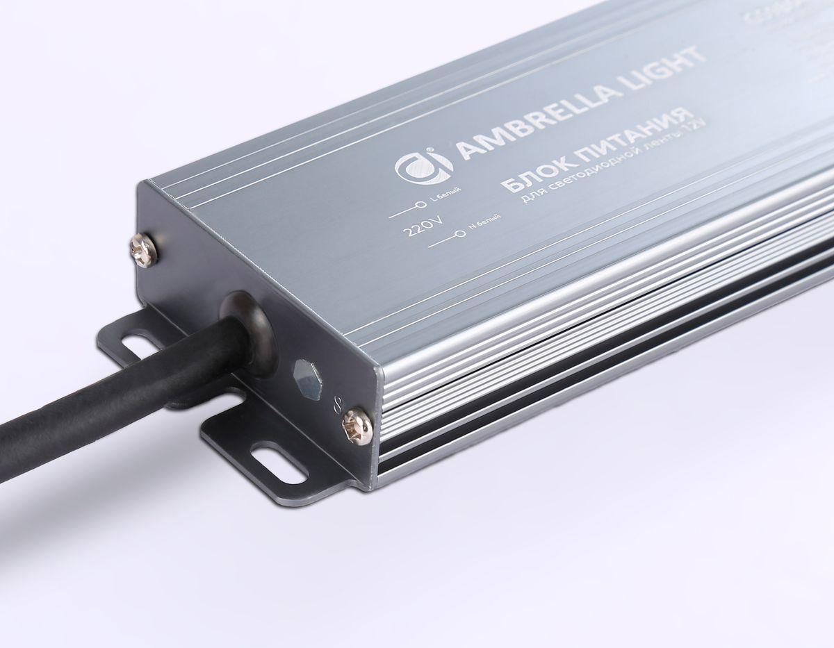 фото блок питания для светодиодной ленты ambrella light illumination led driver 12v 150w ip67 12,5a gs9864 | 220svet.ru