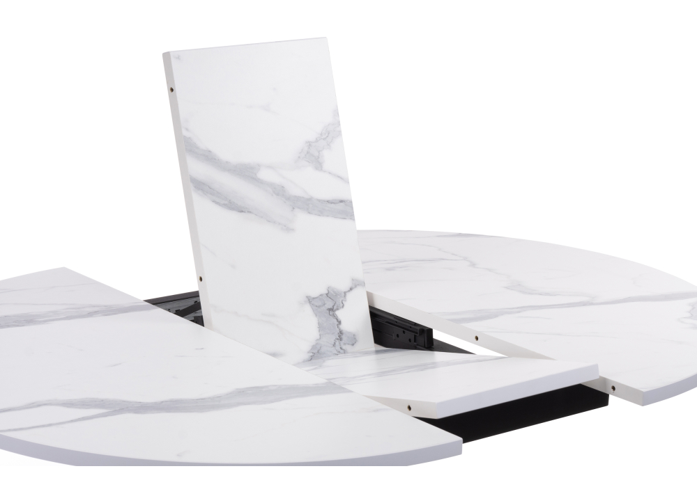 фото стол деревянный woodville бетина мрамор белый / черный 504210 | 220svet.ru