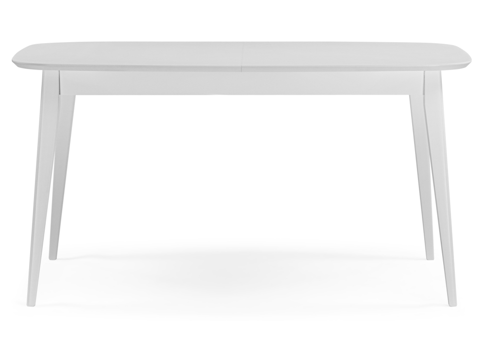 фото стол деревянный раскладной 145(190)x80 woodville адель белый матовый 620598 | 220svet.ru