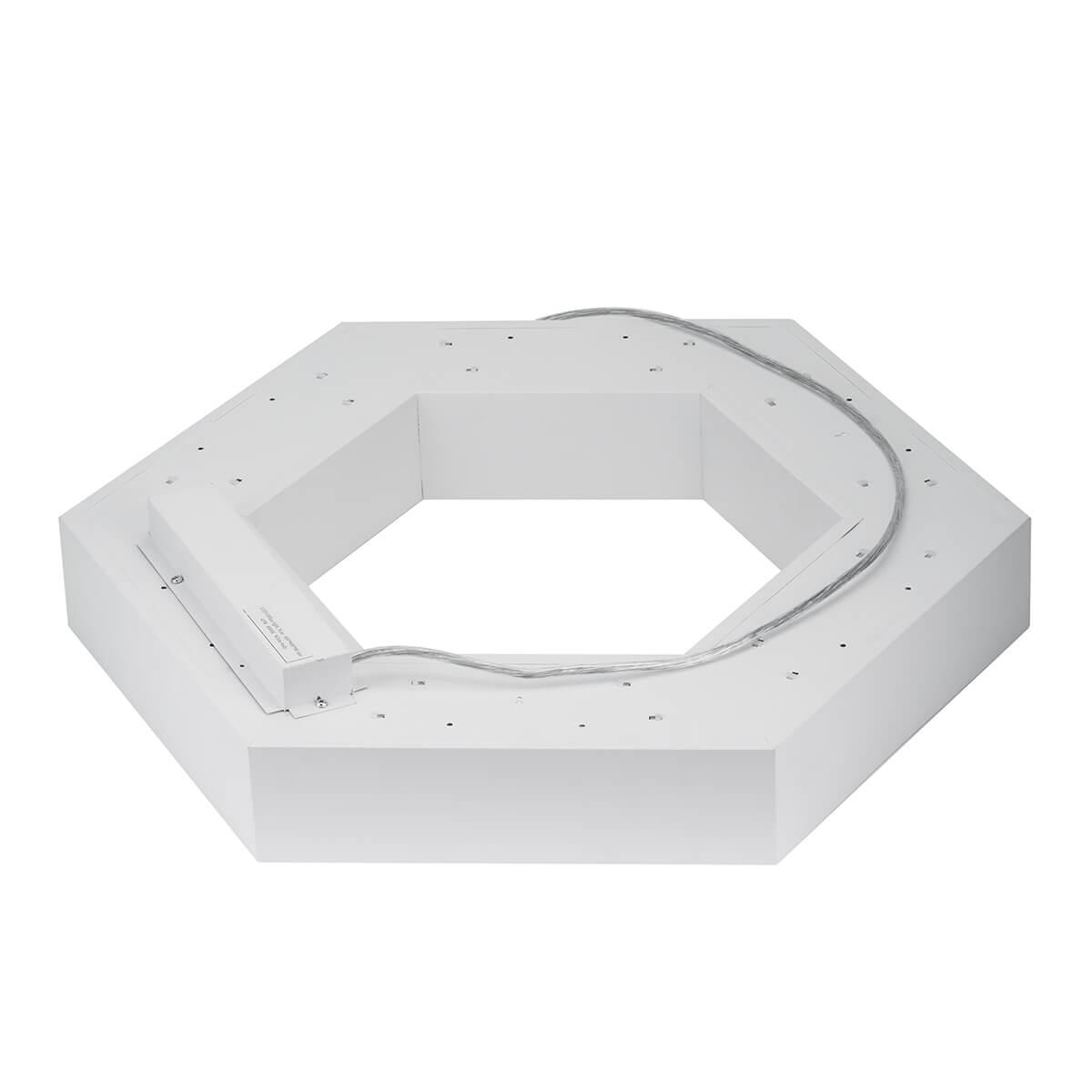 фото подвесной светодиодный cветильник эра hexagon spo-123-w-40k-045 45вт 4000к белый б0050554 | 220svet.ru